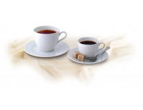 Kávová súprava, porcelán, 22 cl, 6 ks, ROTBERG "Basic", biela