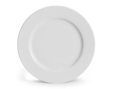 Plytký tanier, porcelán,  27 cm, 6 ks, ROTBERG, "Elegante", biely