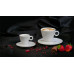 Cappuccino šálka + podšálka, 220 ml, 6 ks/bal, biela, "CoffeeTime"