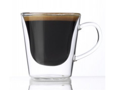 Šálka na espresso, dvojstenné sklo, 12 cl, 2 ks, "Thermo"
