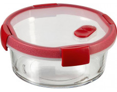 Dóza na potraviny, okrúhla, sklenená, 0,6 l, CURVER "Smart Cook", červená