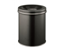 Odpadkový kôš, ohňovzdorný, kovový, okrúhly, DURABLE "Safe", čierna