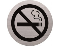 Informačná tabuľa, nerezová oceľ, HELIT, zákaz fajčiť