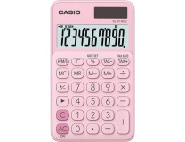 Kalkulačka, vrecková, 10-miestny displej, CASIO "SL 310K", svetloružová