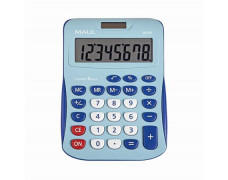 Kalkulačka, stolová, 8 miestny displej, MAUL "MJ 550", svetlomodrá-modrá