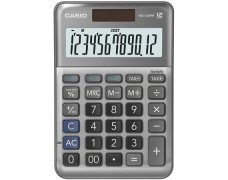 Kalkulačka, stolová, 12 miestný displej, CASIO "MS-120 FM", sivá