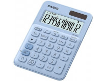 Kalkulačka, stolová, 12-miestna, CASIO "MS 20UC", svetlomodrá