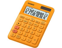 Kalkulačka, stolová, 12 miestny displej, CASIO, "MS 20 UC", oranžová