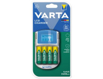 Nabíjačka batérií, AA tužkové batérie/AAA mikrotužkové batérie, 4x2600 mAh AA, displej, 12V USB, VARTA