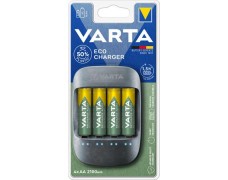 Nabíjačka batérií, AA tužkové batérie/AAA mikrotužkové batérie, 4x2100 mAh, VARTA "ECO"