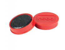 Magnetky, magnetické, pre biele tabule, 30 mm, 4 ks, NOBO, červená