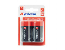 Batéria, D veľkokapacitná, 2 ks, VERBATIM "Premium"