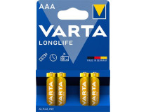 Batéria, AAA, mikrotužková, 4 ks, VARTA "Longlife"