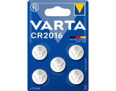 Gombíková batéria, CR2016, 5 ks, VARTA