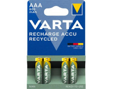 Nabíjateľná batéria, AAA mikrotužková, recyklovaná, 4x800 mAh, VARTA