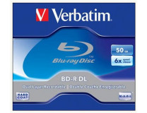 BD-R Blu-Ray disk, dvojvrstvový, 50GB, 6x, 1 ks, klasický obal, VERBATIM