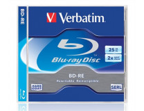 BD-RE BluRay disk, prepisovateľný, 25GB, 1-2x, 1 ks, klasický obal, VERBATIM