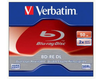 BD-RE BluRay disk, dvojvrstvový, prepisovateľný, 50GB, 2x, 1 ks, klasický obal, VERBATIM
