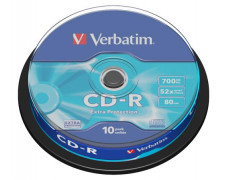 CD-R disk, 700 MB, 52x, 10 ks, cake box, VERBATIM "DataLife"