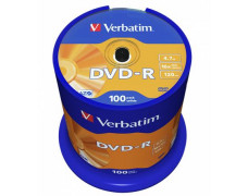 DVD-R disk, AZO, 4,7GB, 16x, 100 ks, cake box, VERBATIM
