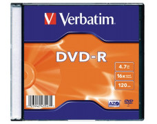 DVD-R disk, AZO, 4,7GB, 16x, 1 ks, tenký obal, VERBATIM