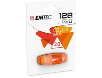 USB kľúč, 128GB, USB 2.0, EMTEC "C410 Color", oranžová