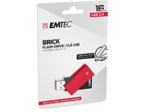 USB kľúč, 16GB, USB 2.0, EMTEC "C350 Brick", červená