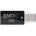 USB kľúč, 32 GB, USB 3.2, vstup USB-A / výstup USB-C, EMTEC „T260C Dual“