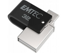 USB kľúč, 32GB, USB 2.0, USB-A/microUSB, EMTEC "T260B Mobile&Go"