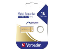 USB kľúč, 16GB, USB 3.2,  VERBATIM "Executive Metal", zlatá