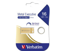 USB kľúč, 16GB, USB 3.2,  VERBATIM "Executive Metal", zlatá