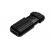 USB kľúč, 16GB, USB 2.0, 10/4MB/sec, VERBATIM "PinStripe", čierna