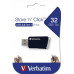 USB kľúč, 32GB, USB 3.2, 80/25MB/sec, VERBATIM "Store n Click", čierna
