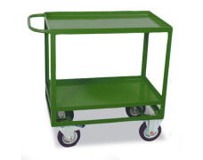 Prepravný vozík, dvojúrovňový, nosnosť 200 kg, zelený