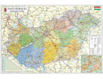 Podložka na stôl, obojstranná, STIEFEL "Mapa Maďarska/Automapa Maďarska"- výrobok v MJ