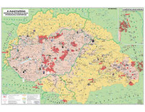 Podložka na stôl, obojstranná, STIEFEL  "Magyarország néprajzi térkép/Maďarská etnografická mapa" - výrobok v MJ