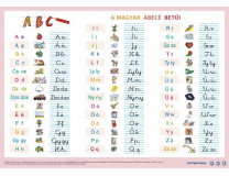 Podložka na stôl, obojstranná, A3, STIEFEL "A magyar ábécé betűi/Maďarská abeceda" - výrobok v MJ
