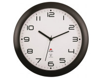 Nástenné hodiny, riadené rádiovým signálom, 30 cm, ALBA "Hornewrc", čierna