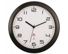 Nástenné hodiny, riadené rádiovým signálom, 30 cm, ALBA "Hornewrc", čierna