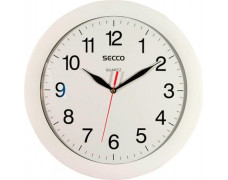 Nástenné hodiny, 30 cm,  SECCO, biely rám