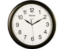 Nástenné hodiny, 33 cm,  SECCO, čierny rám