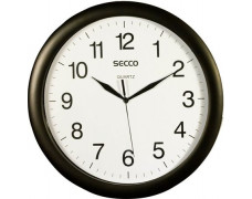 Nástenné hodiny, 33 cm,  SECCO, čierny rám