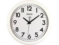 Nástenné hodiny, 39,5 cm, SECCO, biely rám