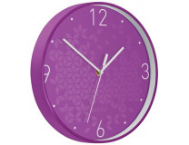 Nástenné hodiny, 29 cm, LEITZ "Wow", fialová