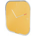 Nástenné hodiny, sklenené, štvorcové, 30x30 cm, LEITZ "Cosy", teplá žltá