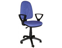 Kancelárska stolička, textilné čalúnenie, LX opierky rúk,  "Megane", modrá