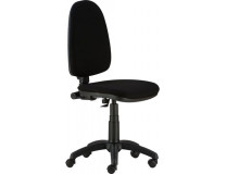 Kancelárska stolička, čalúnená, čierny podstavec, "Megane", čierna