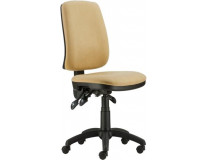 Kancelárska stolička, čalúnená, čierny podstavec, "1640 ASYN", béžová