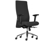 Kancelárska stolička, kovový podstavec, vysoké operadlo, nastaviteľná hĺbka sedu, "BOSTON", sivá