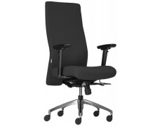 Kancelárska stolička, kovový podstavec, vysoké operadlo, nastaviteľná hĺbka sedu, "BOSTON", sivá